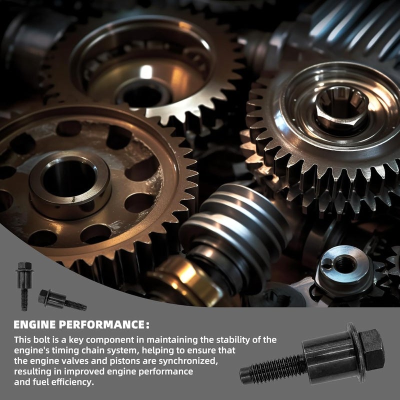 DEELEDM 6 Pcs Timing Chain Guide Bolt Replaces 11588522, Engine Timing Chain Guide Screw Compatible with Saab 9-3 2003 to 2012, Saab 9-5 2010 to 2011, 2.4 ecotec, Opel 2.2, Chevy - Image 2